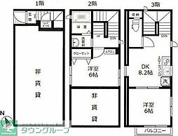 小田急小田原線 豪徳寺駅 徒歩2分の賃貸アパート 1階2DKの間取り