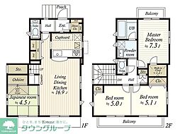 京王井の頭線 永福町駅 徒歩5分の賃貸一戸建て 4LDKの間取り