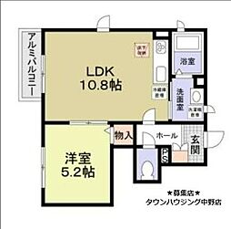 京王井の頭線 高井戸駅 徒歩11分の賃貸アパート 1階1LDKの間取り