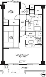 小田急小田原線 祖師ヶ谷大蔵駅 徒歩13分の賃貸マンション 1階2LDKの間取り