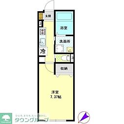 小田急小田原線 経堂駅 徒歩5分の賃貸マンション 3階1Kの間取り
