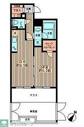 小田急小田原線 参宮橋駅 徒歩6分の賃貸マンション 地下1階1LDKの間取り