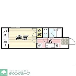 京王井の頭線 明大前駅 徒歩2分の賃貸マンション 3階1Kの間取り