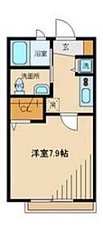 小田急小田原線 祖師ヶ谷大蔵駅 徒歩9分の賃貸アパート 1階1Kの間取り