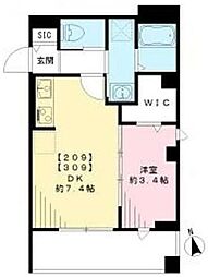 東京メトロ丸ノ内線 荻窪駅 徒歩8分の賃貸マンション 3階1DKの間取り