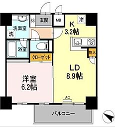 東京メトロ丸ノ内線 方南町駅 徒歩9分の賃貸マンション 3階1LDKの間取り