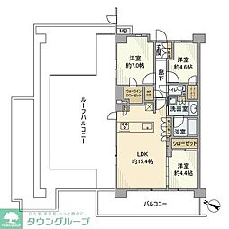 ヴィークステージ世田谷千歳烏山 6階3LDKの間取り