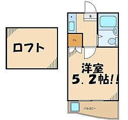 アイルイン上北沢 1Kの間取図画像