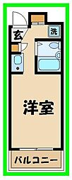 ラポール経堂 ワンルームの間取図画像