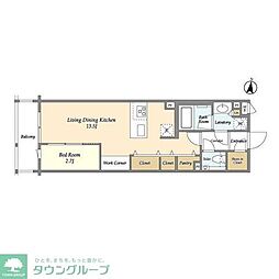 コンフォリア北沢 1LDKの間取図画像