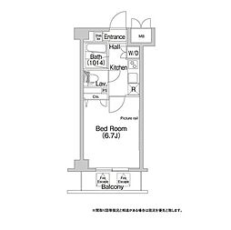 BPRレジデンス豪徳寺 1Kの間取図画像