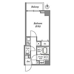 ルネサンスコート世田谷区役所前 1Kの間取図画像