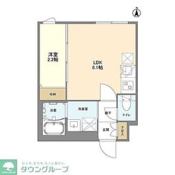 ウェルスクエア八幡山 1LDKの間取図画像