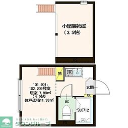 プレミア経堂 ワンルームの間取図画像