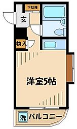 千歳烏山ホームズ ワンルームの間取図画像