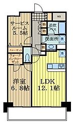 イストワール 2LDKの間取図画像