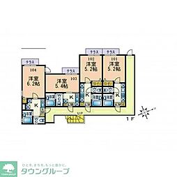 セジュール永福町 1Kの間取図画像