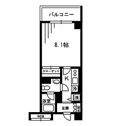 レジディア荻窪 1Kの間取図画像