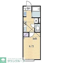 フラット.ネオ明大前 1Kの間取図画像