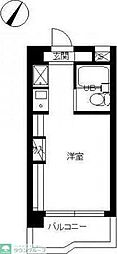 スカイコート明大前2 ワンルームの間取図画像