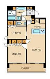 ガーデニエール砧レジデンス 2LDKの間取図画像