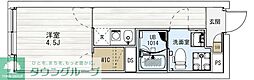 MAXIV CITY八幡山 1Kの間取図画像