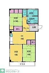 シャトレ高山 3DKの間取図画像