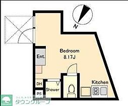 HW.HILLS2 ワンルームの間取図画像