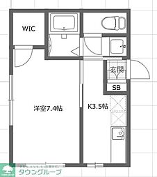 メゾン・ド・ノエル 1Kの間取図画像