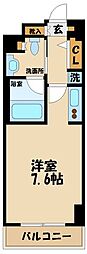 レディアス調布国領 ワンルームの間取図画像