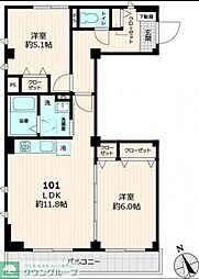 Marin・H(Nearly ZEH賃貸) 2LDKの間取図画像