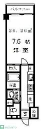 喜多見ルームス 1Kの間取図画像