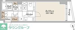 OZIO西荻窪 1Kの間取図画像