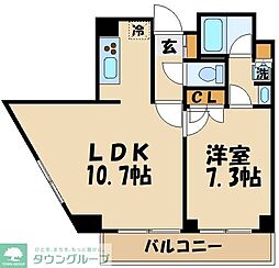 PEARLRESIDENCE 1LDKの間取図画像