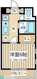 サン・パラッツオ弐番館 1Kの間取図画像
