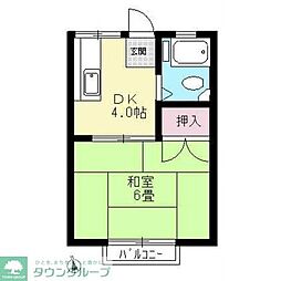 アルムハイツ 1Kの間取図画像