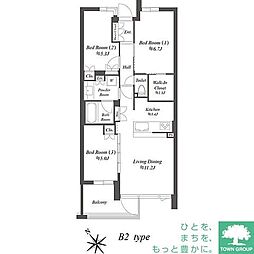ザ・ケンジントン・レジデンス上池台 1階3LDKの間取り