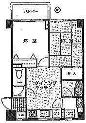 パティオ久が原 1階1LDKの間取り