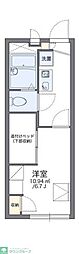 レオパレス田園調布Ａ 2階1Kの間取り