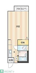 チェリーアベニュー田園調布 2階1Kの間取り