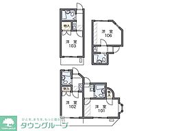 レオパレス蒲田 1階1Kの間取り