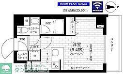 ステージグランデ京急蒲田 2階1LDKの間取り