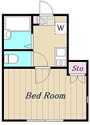 ヒルサイド南雪谷 1階1Kの間取り