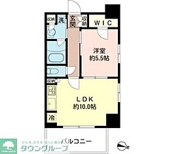 MFPRコート木場公園 2階1LDKの間取り