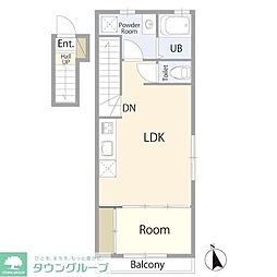 Ｒａｋｏ　Ｇｒａｃｅ　馬込 2階1LDKの間取り