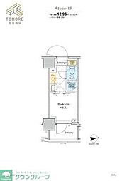 TOMORE品川中延 ワンルームの間取図画像