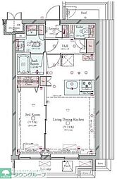 コンシェリア目黒本町 THE RESIDENCE 1LDKの間取図画像