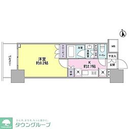 スタイリオ品川中延 1Kの間取図画像