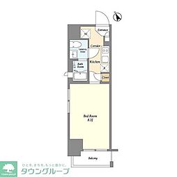 V-musickamata 1Kの間取図画像