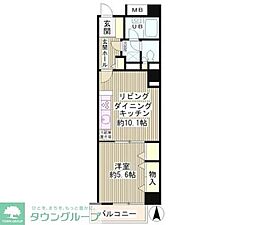 自由が丘ミッテ 1LDKの間取図画像